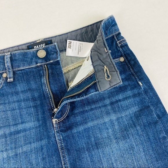 PAIGE Elaina Release Hem Denim Skirt Size 24 - Picture 6 of 10